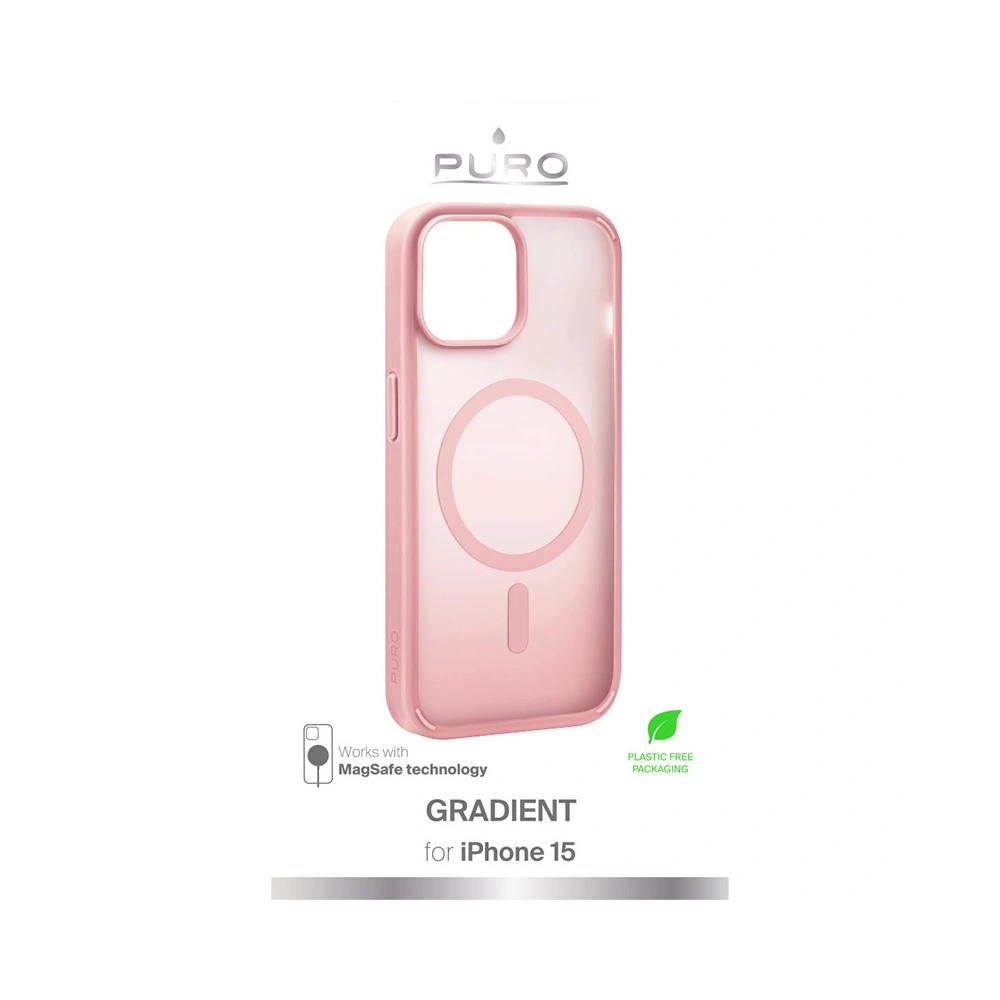 Hurtownia GSM - Case PURO GRADIENT MAG Apple iPhone 15 MagSafe (Rosa) - PUR766 - {ean13} - Hurt