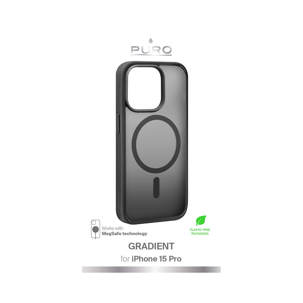 Hurtownia GSM - Case PURO GRADIENT MAG Apple iPhone 15 Pro MagSafe (Schwarz) - PUR769 - {ean13} - Hurt