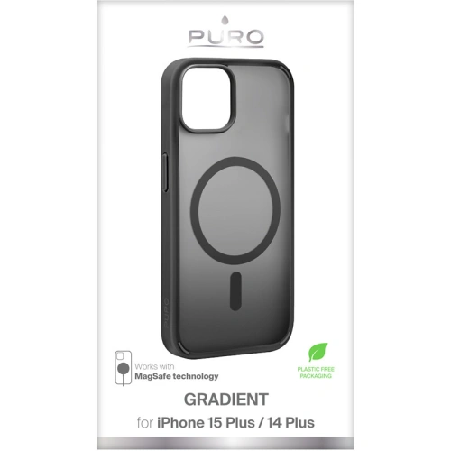 Etui PURO GRADIENT MAG Apple iPhone 15 Plus / 14 Plus MagSafe (Black)