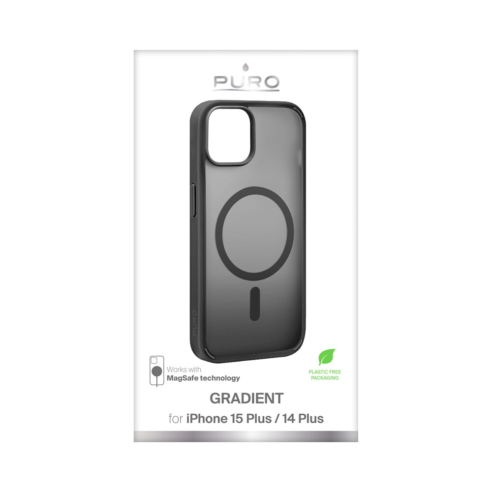 Hurtownia GSM - Case PURO GRADIENT MAG Apple iPhone 15 Plus / 14 Plus MagSafe (Schwarz) - PUR772 - {ean13} - Hurt