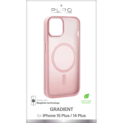 Etui PURO GRADIENT MAG Apple iPhone 15 Plus / 14 Plus MagSafe (Pink)
