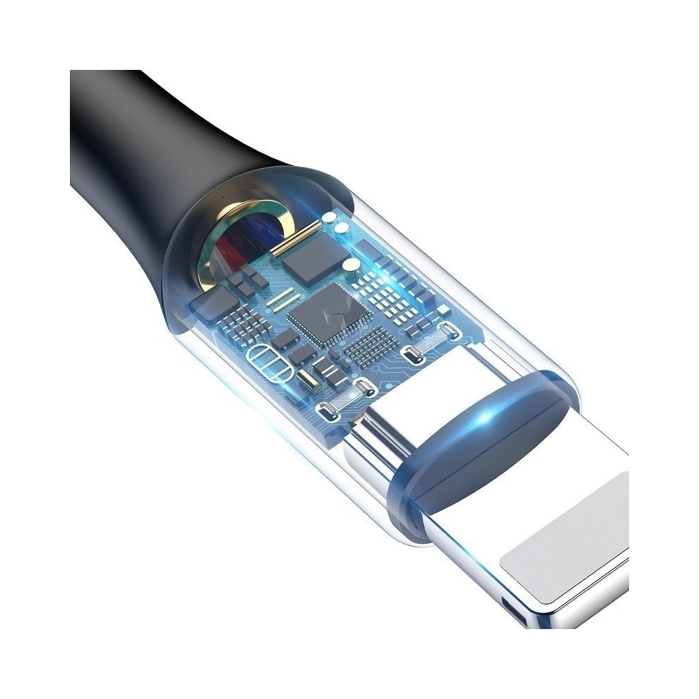 Hurtownia GSM - Kabel Lightning z diodą LED Baseus X-type 1m 2.4A (czerwony) - BSU355RED - {ean13} - Hurt