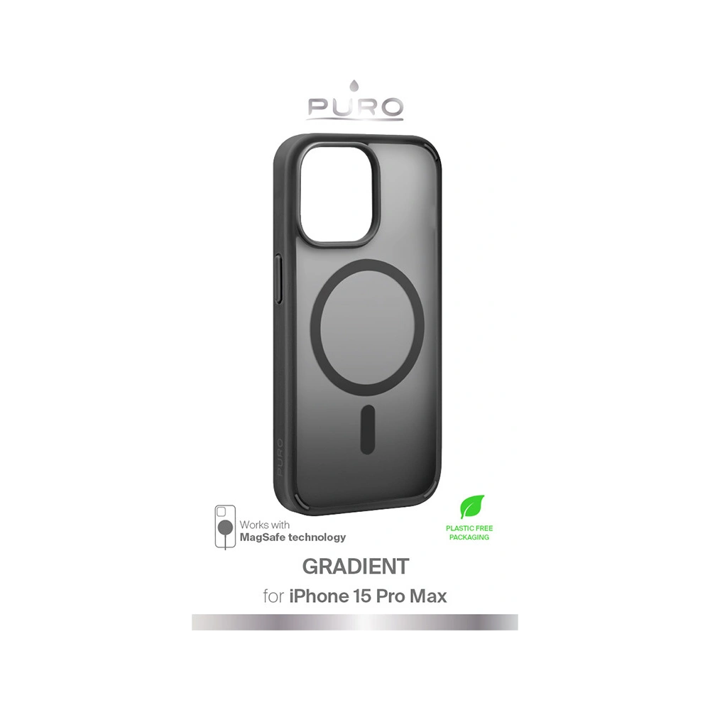 Hurtownia GSM - Case PURO GRADIENT MAG Apple iPhone 15 Pro Max MagSafe (Schwarz) - PUR776 - {ean13} - Hurt