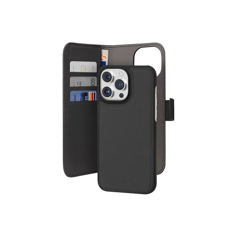 Hurtownia GSM - Etui PURO Wallet Levehető 2w1 Apple iPhone 15 Pro Max (fekete) - PUR778 - {ean13} - Hurt