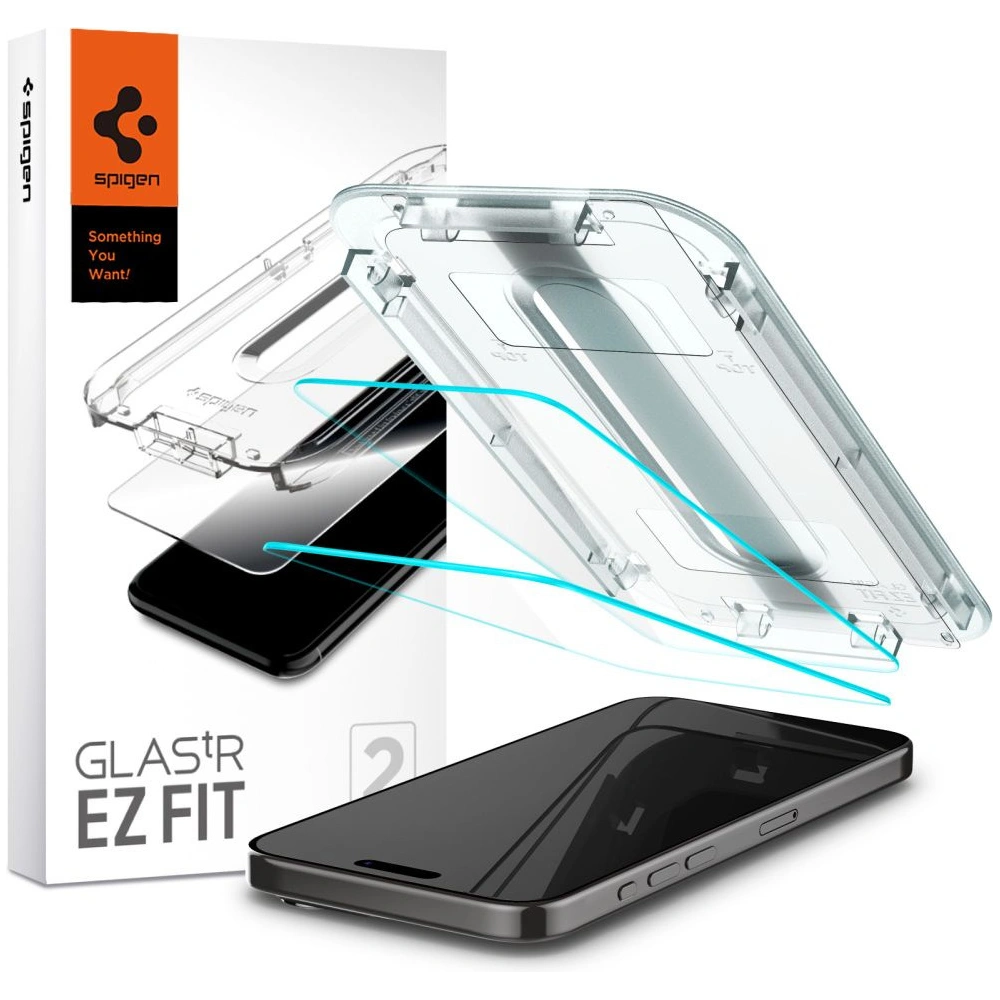 Hurtownia GSM - Gehärtetes Glas Spigen GLAS.tR ez Fit Apple iPhone 15 Pro Clear [2 PACK] - SPN2976 - {ean13} - Hurt