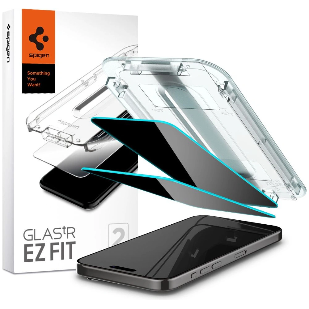 Hurtownia GSM - Gehärtetes Glas Spigen GLAS.tR ez Fit Apple iPhone 15 Pro Privacy [2 PACK] - SPN2978 - {ean13} - Hurt
