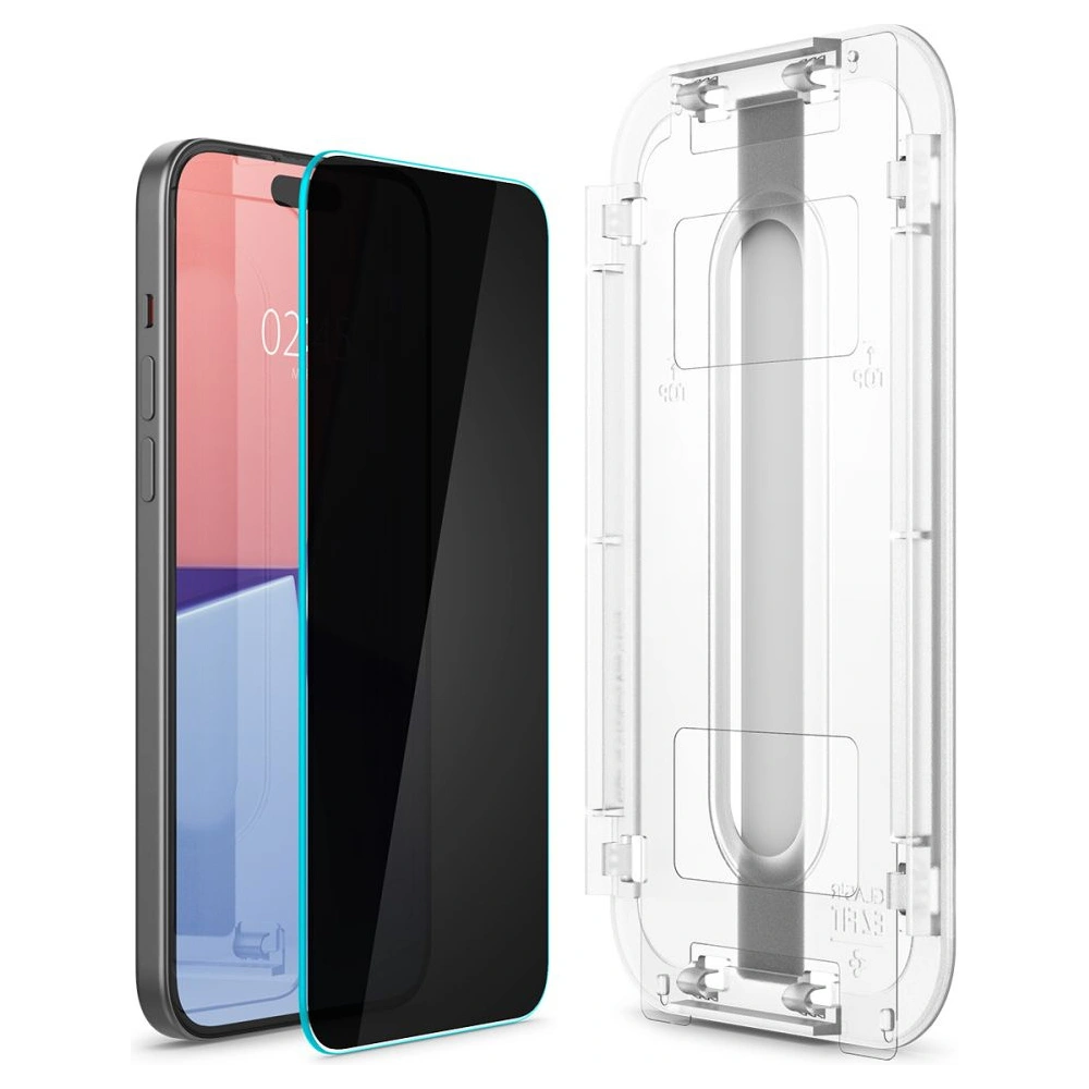 Hurtownia GSM - Gehärtetes Glas Spigen GLAS.tR ez Fit Apple iPhone 15 Pro Privacy [2 PACK] - SPN2978 - {ean13} - Hurt