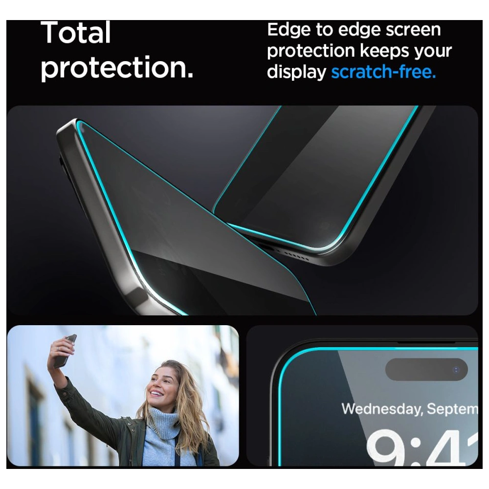 Hurtownia GSM - Gehärtetes Glas Spigen GLAS.tR ez Fit Apple iPhone 15 Pro Privacy [2 PACK] - SPN2978 - {ean13} - Hurt