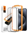 Sticlă securizată Spigen GLAS.tR AlignMaster FC Apple iPhone 15 Pro Black [2 PACK]