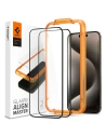 Sticlă călită Spigen GLAS.tR AlignMaster FC Apple iPhone 15 Pro Max Black [2 PACK]