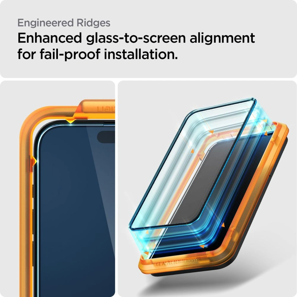 Hurtownia GSM - Sticlă călită Spigen GLAS.tR AlignMaster FC Apple iPhone 15 Pro Max Black [2 PACK] - SPN2982 - {ean13} - Hurt