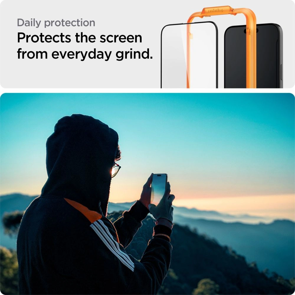 Hurtownia GSM - Sticlă călită Spigen GLAS.tR AlignMaster FC Apple iPhone 15 Pro Max Black [2 PACK] - SPN2982 - {ean13} - Hurt