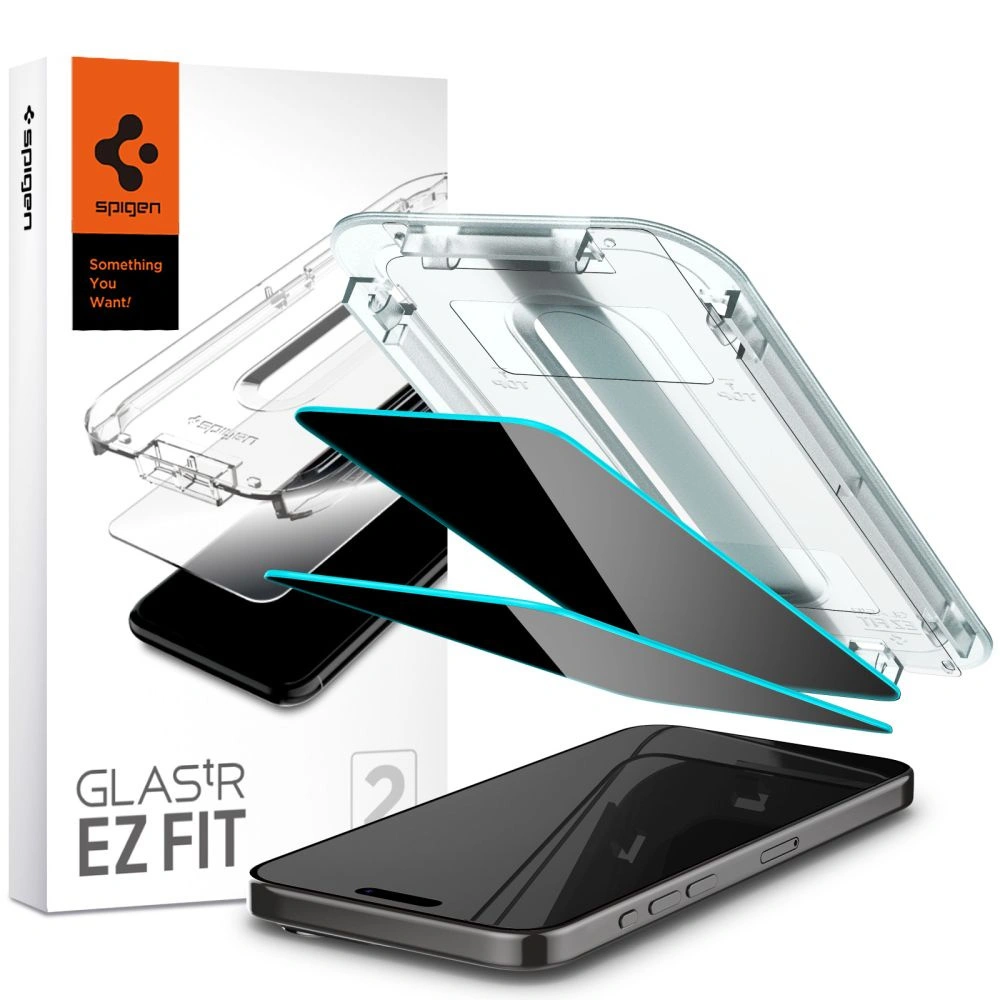 Hurtownia GSM - Sticlă securizată Spigen GLAS.tR ez Fit Apple iPhone 15 Pro Max Privacy [2 PACK] - SPN2983 - {ean13} - Hurt