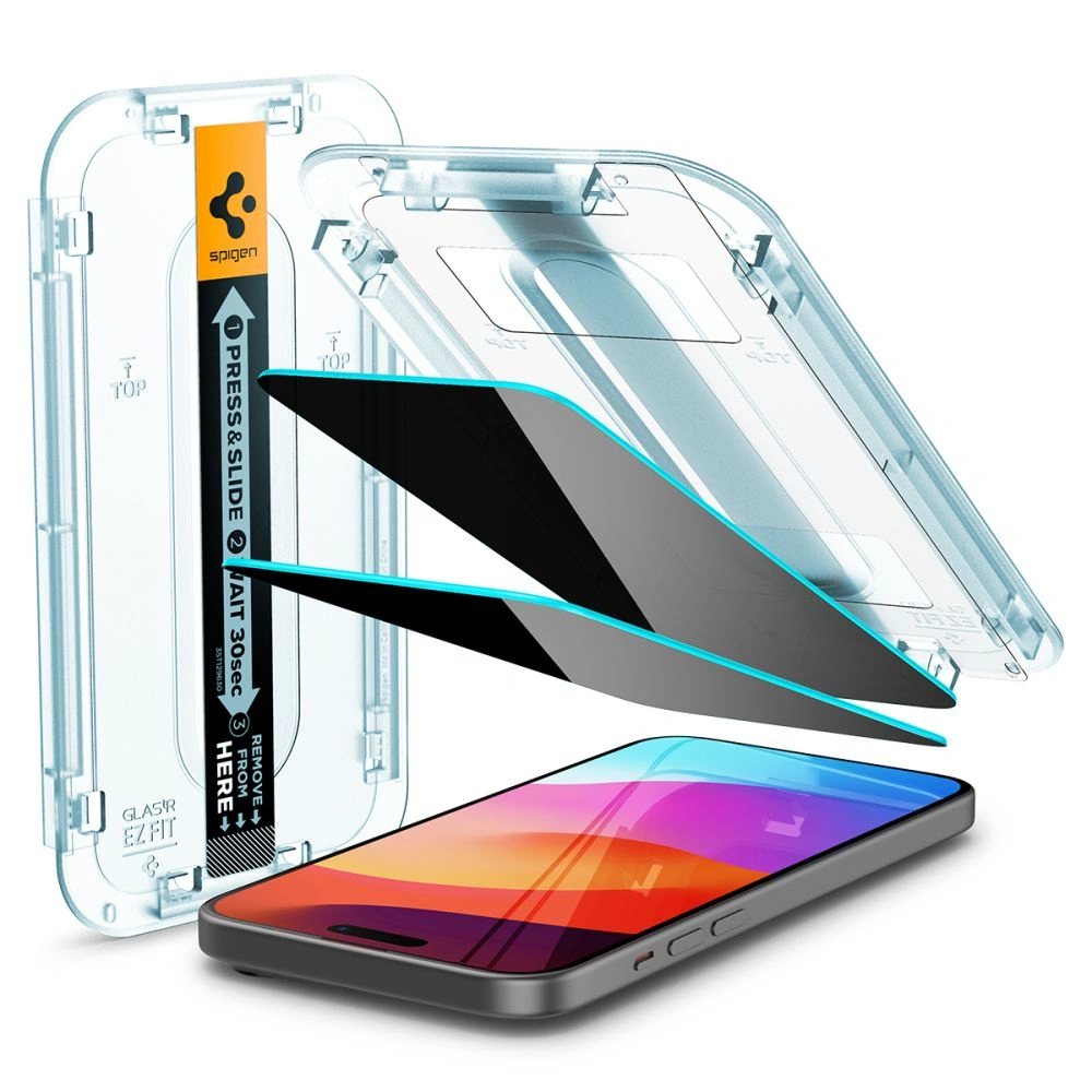 Hurtownia GSM - Sticlă securizată Spigen GLAS.tR ez Fit Apple iPhone 15 Pro Max Privacy [2 PACK] - SPN2983 - {ean13} - Hurt