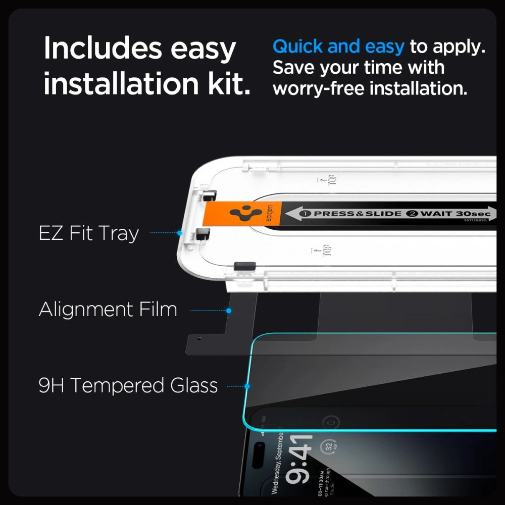 Hurtownia GSM - Sticlă securizată Spigen GLAS.tR ez Fit Apple iPhone 15 Pro Max Privacy [2 PACK] - SPN2983 - {ean13} - Hurt