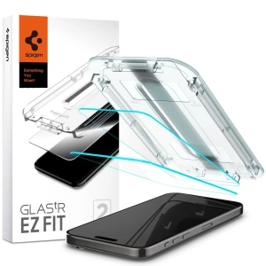 Gehärtetes Glas Spigen GLAS.tR ez Fit Apple iPhone 15 Pro Max Clear [2 PACK]