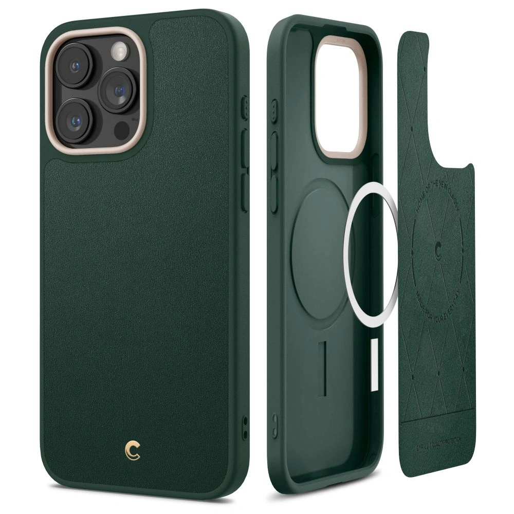 Wholesale Spigen Cyrill Kajuk Mag MagSafe Apple iPhone 15 Pro Max Forest Green - SPN2988 - {ean13} - Hurt