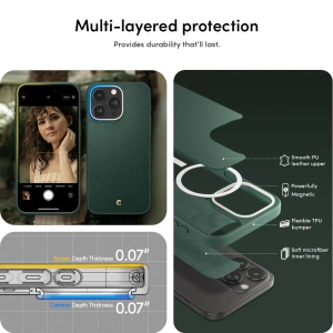 Wholesale Spigen Cyrill Kajuk Mag MagSafe Apple iPhone 15 Pro Max Forest Green - SPN2988 - {ean13} - Hurt