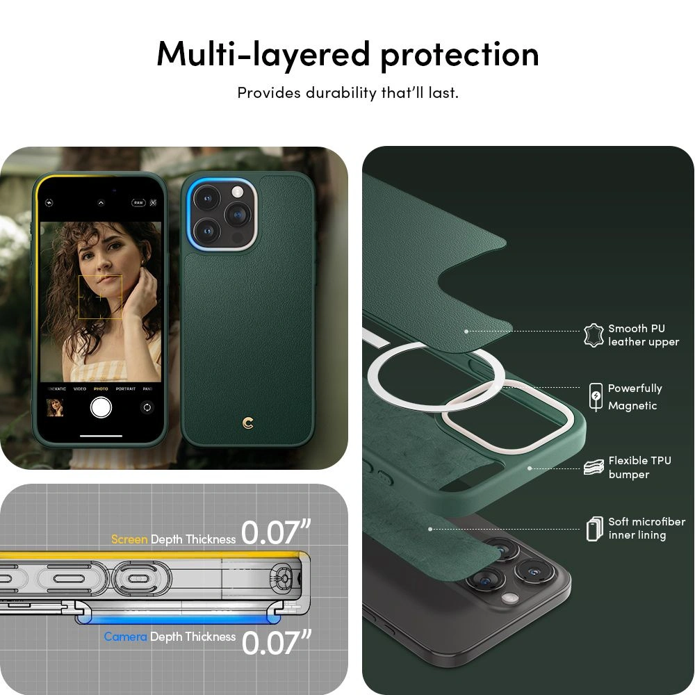 Wholesale Spigen Cyrill Kajuk Mag MagSafe Apple iPhone 15 Pro Max Forest Green - SPN2988 - {ean13} - Hurt