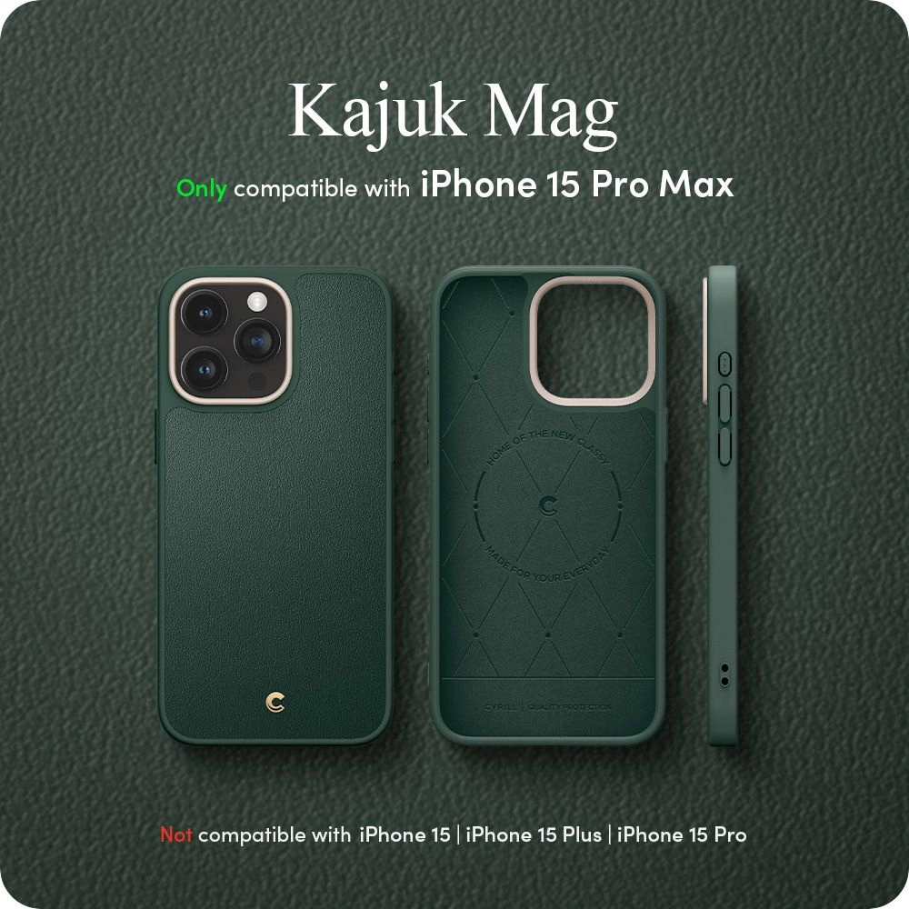 Hurtownia GSM - Case Spigen Cyrill Kajuk Mag MagSafe Apple iPhone 15 Pro Max Forest Green - SPN2988 - {ean13} - Hurt