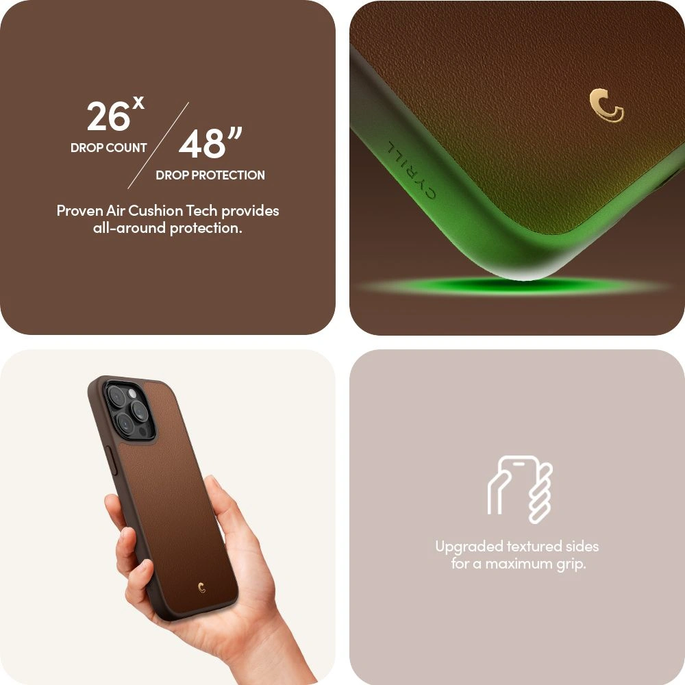 Wholesale Spigen Cyrill Kajuk Mag MagSafe Apple iPhone 15 Pro Max Saddle Brown - SPN2989 - {ean13} - Hurt