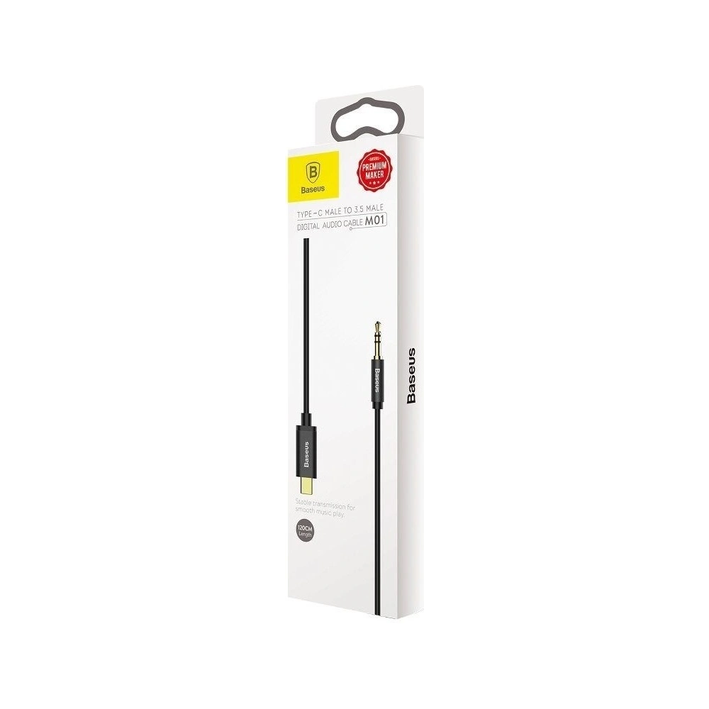 Hurtownia GSM - Cablul audio USB-C la mini jack 3,5mm Baseus Yiven 1.2m (negru) - BSU357BLK - {ean13} - Hurt