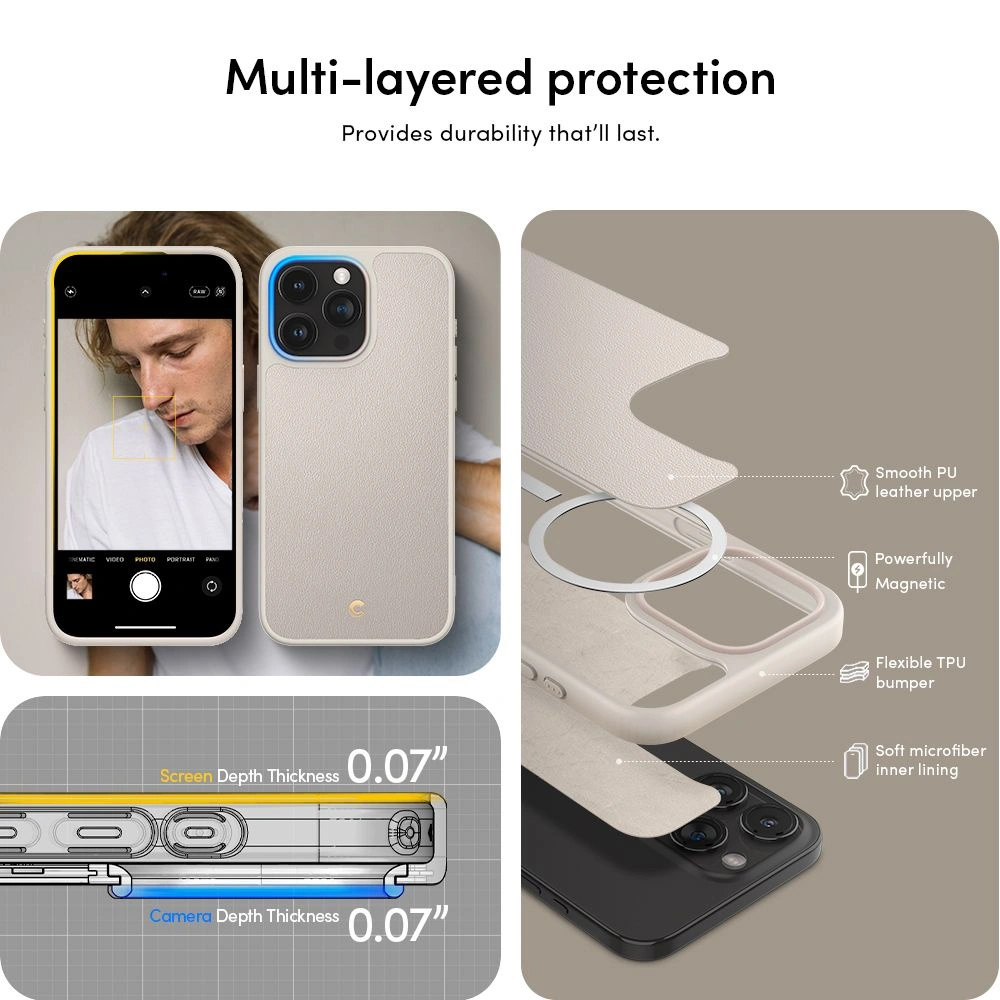 Hurtownia GSM - Etui Spigen Cyrill Kajuk Mag MagSafe Apple iPhone 15 Pro Max Krém - SPN2990 - {ean13} - Hurt