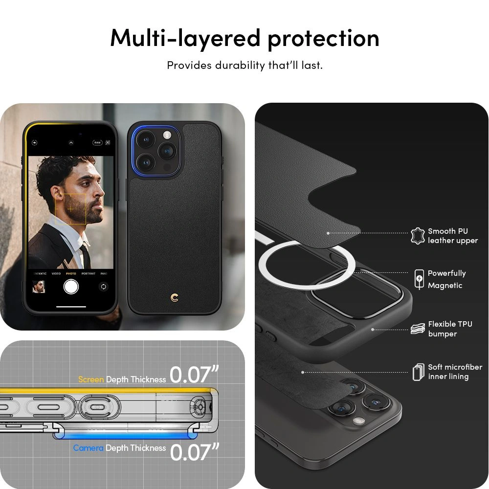 Hurtownia GSM - Etui Spigen Cyrill Kajuk Mag MagSafe Apple iPhone 15 Pro Max Fekete - SPN2991 - {ean13} - Hurt