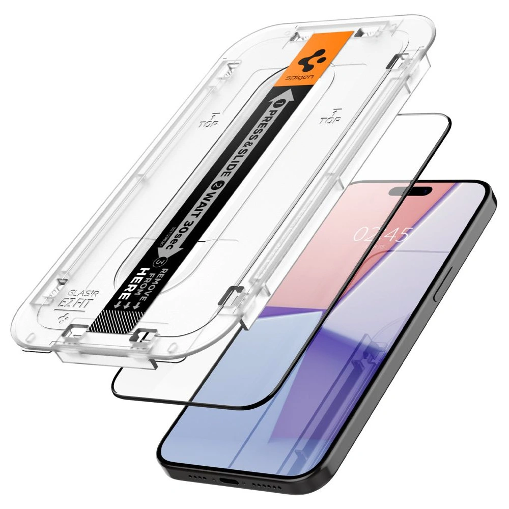 Hurtownia GSM - Edzett üveg Spigen GLAS.tR ez Fit FC Apple iPhone 15 Pro Max Fekete - SPN2993 - {ean13} - Hurt