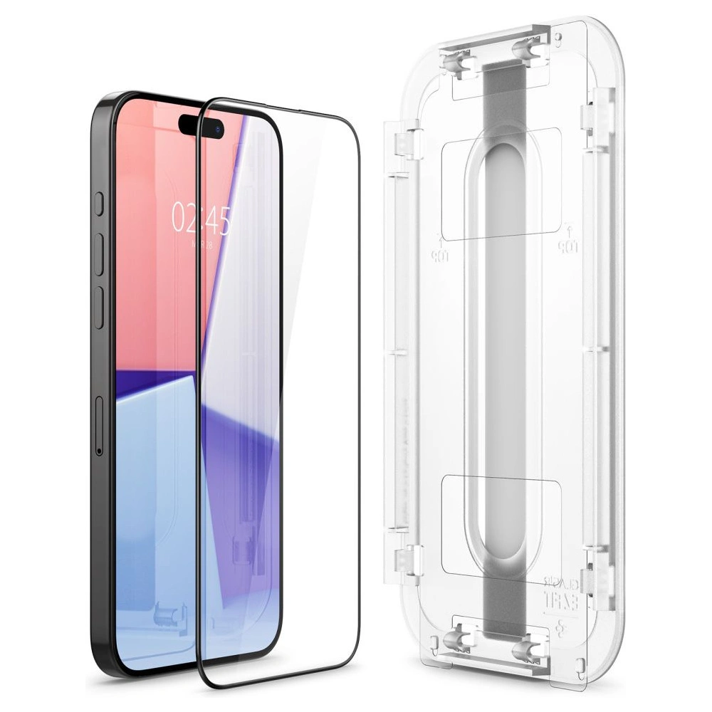 Hurtownia GSM - Edzett üveg Spigen GLAS.tR ez Fit FC Apple iPhone 15 Pro Max Fekete - SPN2993 - {ean13} - Hurt