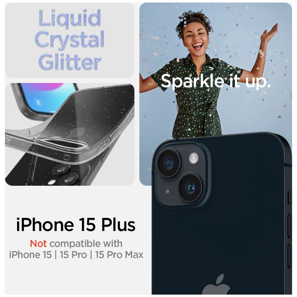 Hurtownia GSM - Case Spigen Liquid Crystal Apple iPhone 15 Plus / 14 Plus Glitzer Kristall - SPN2996 - {ean13} - Hurt