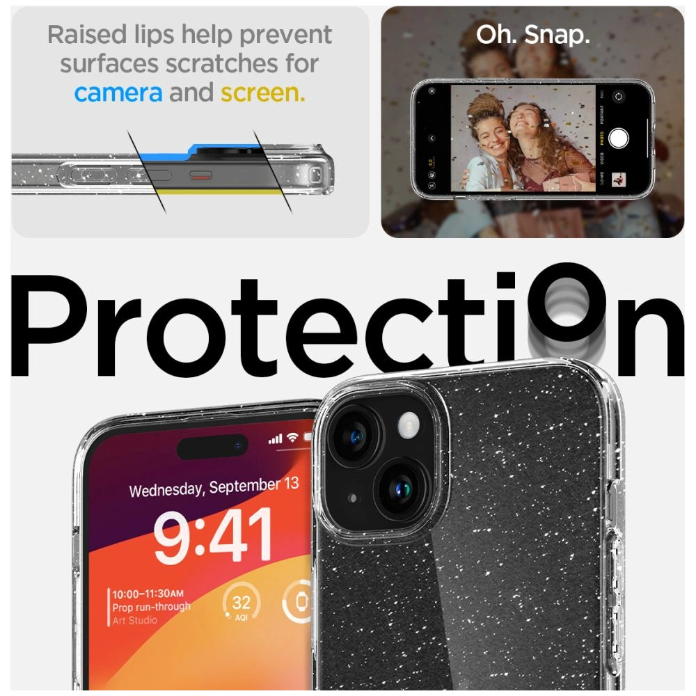 Hurtownia GSM - Case Spigen Liquid Crystal Apple iPhone 15 Plus / 14 Plus Glitzer Kristall - SPN2996 - {ean13} - Hurt