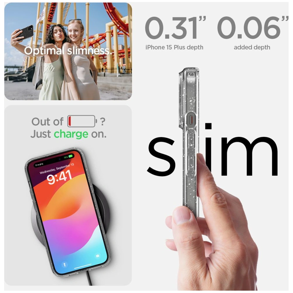 Wholesale Spigen Liquid Crystal Apple iPhone 15 Plus / 14 Plus Glitter Crystal - SPN2996 - {ean13} - Hurt