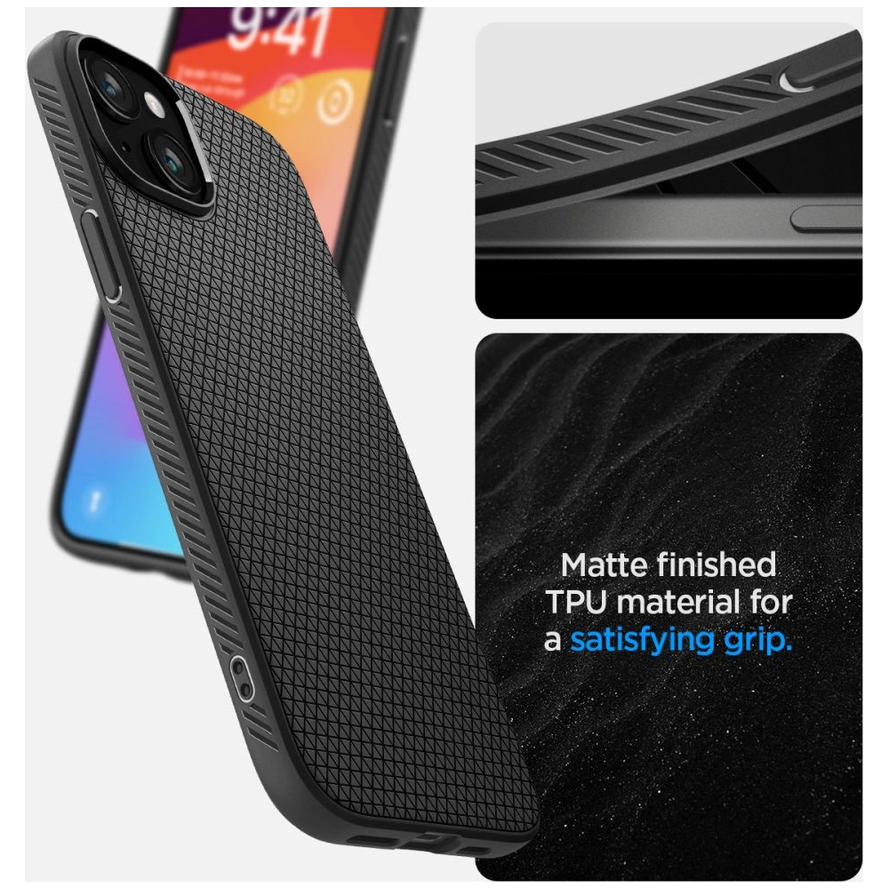 Hurtownia GSM - Case Spigen Liquid Air Apple iPhone 15 Plus / 14 Plus Matte Schwarz - SPN2997 - {ean13} - Hurt