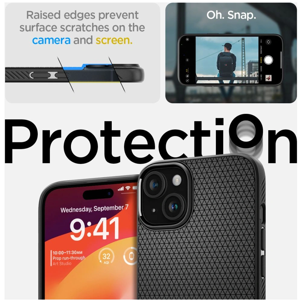 Hurtownia GSM - Case Spigen Liquid Air Apple iPhone 15 Plus / 14 Plus Matte Schwarz - SPN2997 - {ean13} - Hurt
