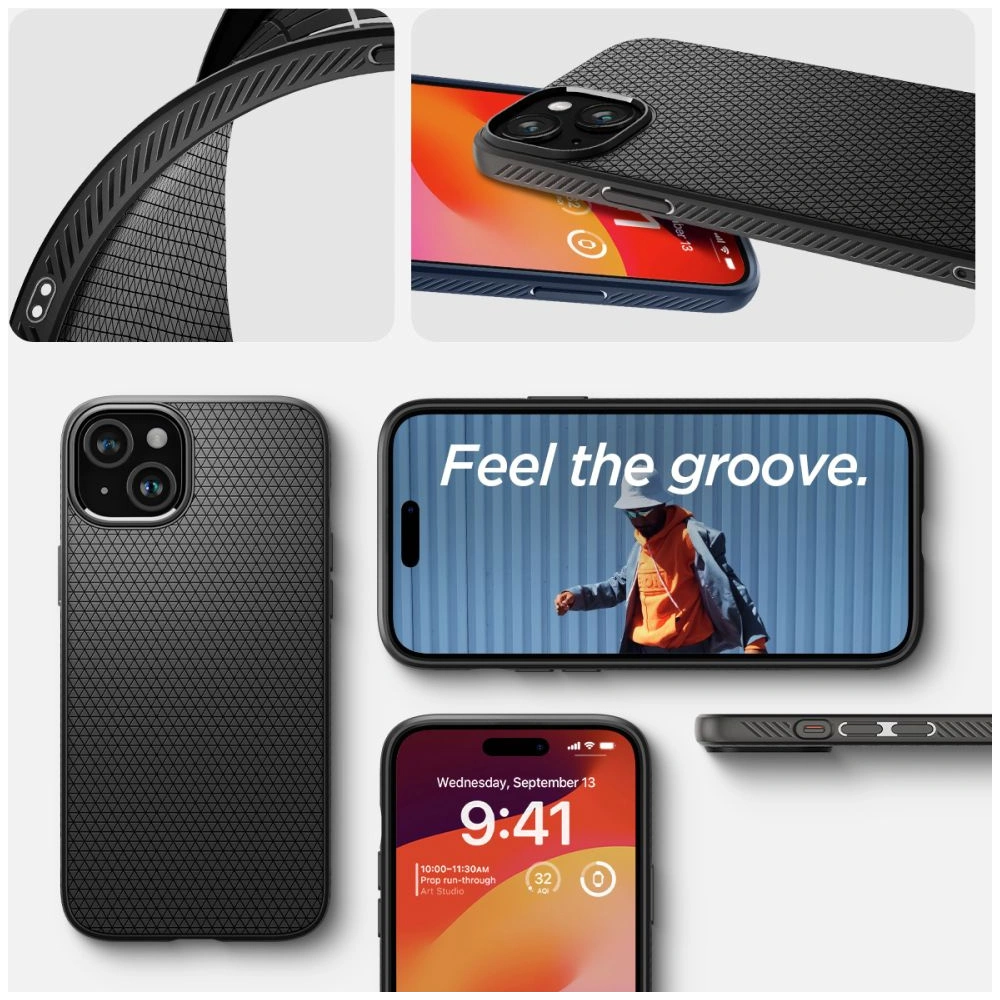 Hurtownia GSM - Case Spigen Liquid Air Apple iPhone 15 Plus / 14 Plus Matte Schwarz - SPN2997 - {ean13} - Hurt