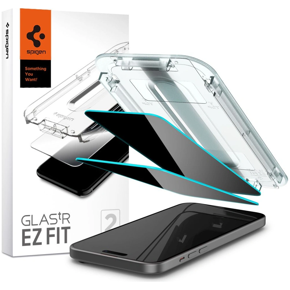 Hurtownia GSM - Gehärtetes Glas Spigen GLAS.tR ez Fit Apple iPhone 15 Plus / 14 Plus Privacy [2 PACK] - SPN3007 - {ean13} - Hurt