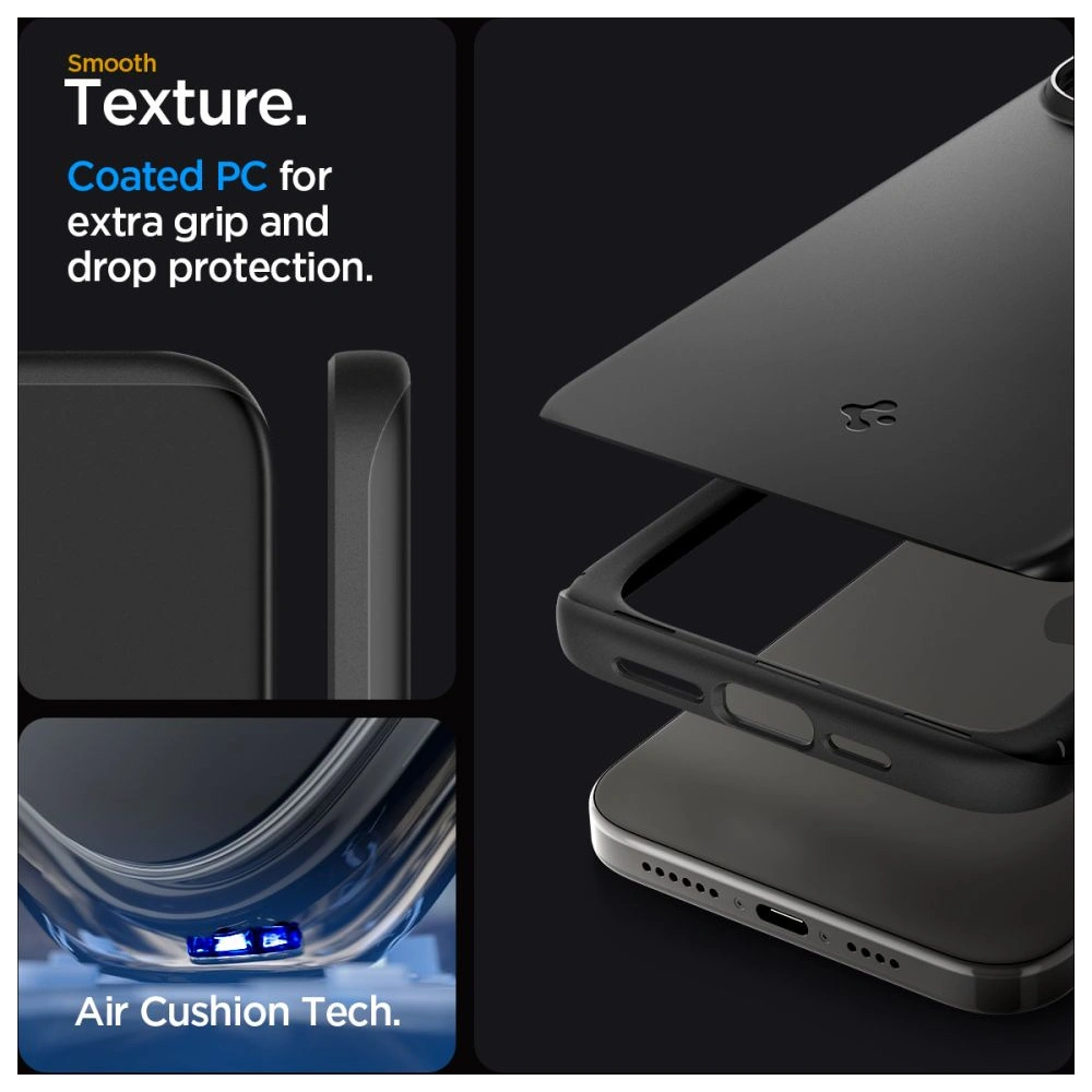 Wholesale Spigen Thin Fit Apple iPhone 15 Pro Max Black - SPN3008 - {ean13} - Hurt