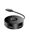 Wholesale Baseus Hub 4in1 USB 3.0 + 3x USB 2.0 15cm Black - BSU361BLK - {ean13} - Hurt