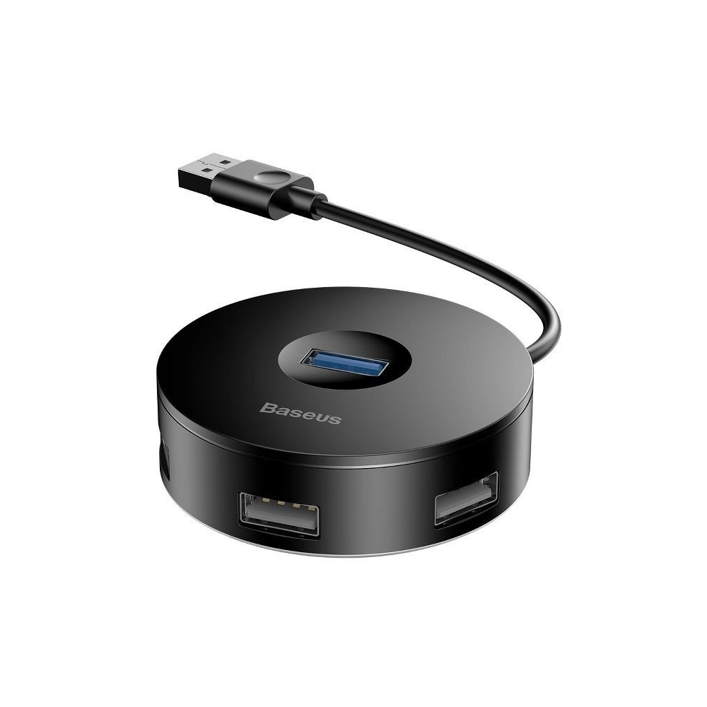 Hurtownia GSM - Hub 4w1 USB do USB 3.0 + 3x USB 2.0 Baseus 15cm (černý) - BSU361BLK - {ean13} - Hurt
