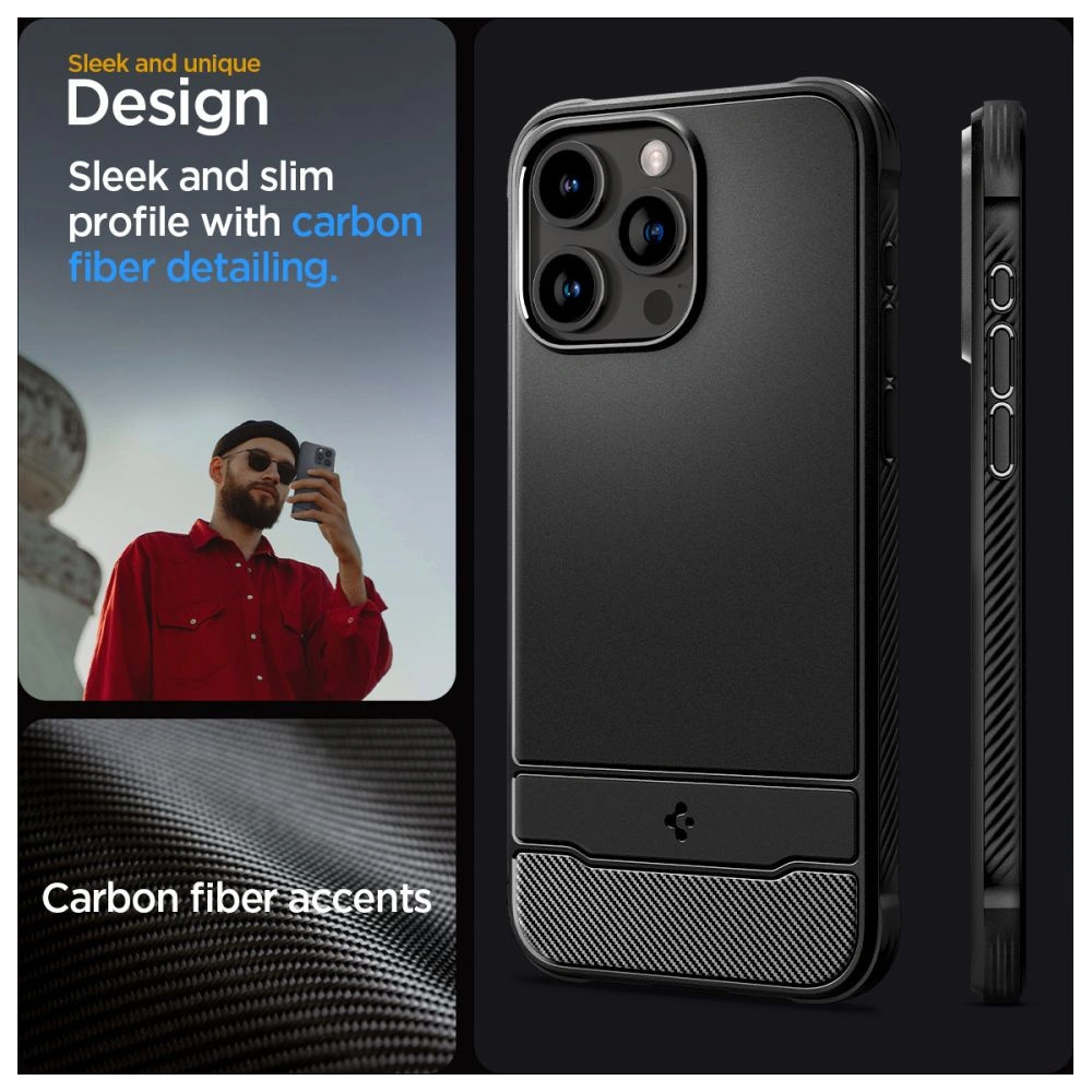Hurtownia GSM - Case Spigen Rugged Armor Mag MagSafe Apple iPhone 15 Pro Max Matt Schwarz - SPN3012 - {ean13} - Hurt