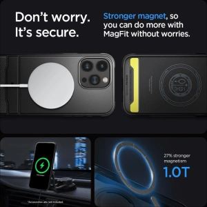 Hurtownia GSM - Etui Spigen Rugged Armor Mag MagSafe Apple iPhone 15 Pro Max Matná černá - SPN3012 - {ean13} - Hurt