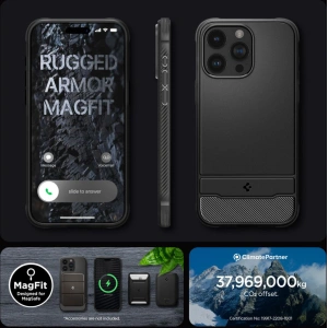 Hurtownia GSM - Etui Spigen Rugged Armor Mag MagSafe Apple iPhone 15 Pro Max Matná černá - SPN3012 - {ean13} - Hurt
