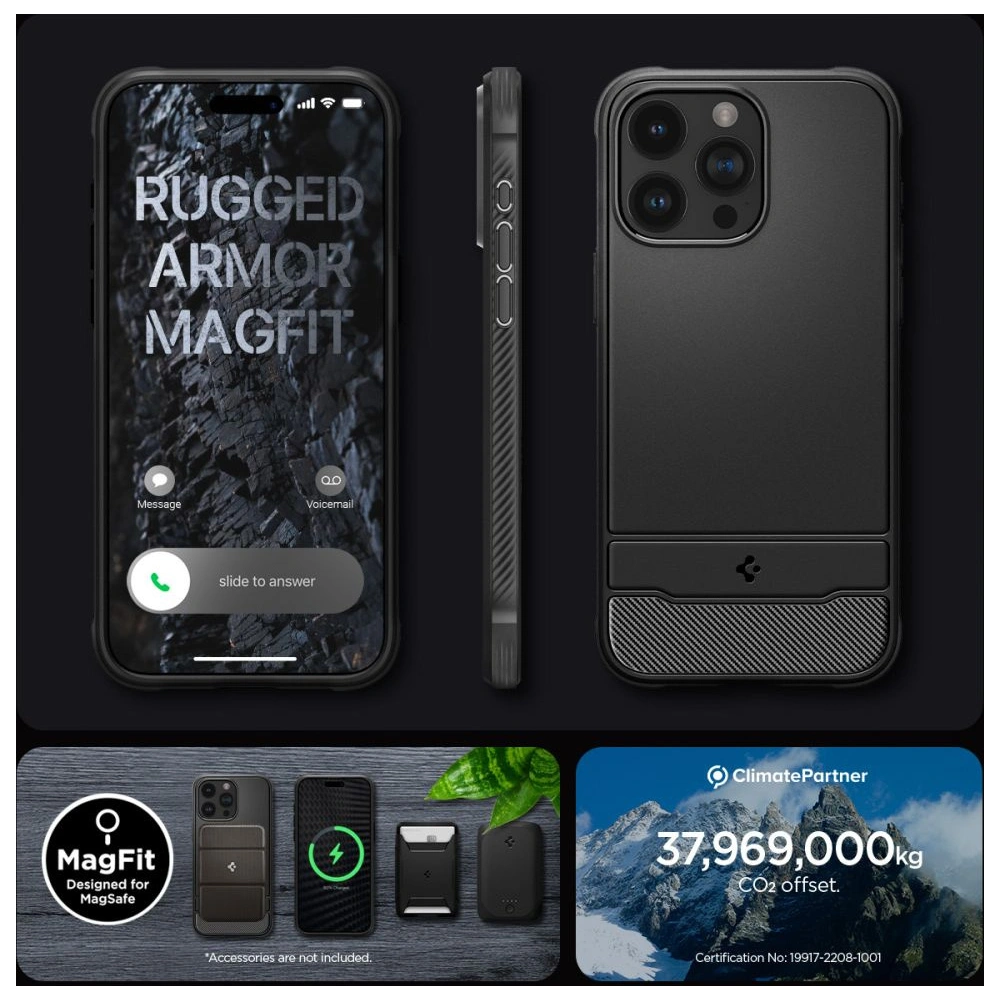 Hurtownia GSM - Etui Spigen Rugged Armor Mag MagSafe Apple iPhone 15 Pro Max Matt Fekete - SPN3012 - {ean13} - Hurt