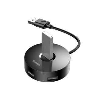 Hub 4w1 USB do USB 3.0 + 3x USB 2.0 Baseus 15cm (czarny)