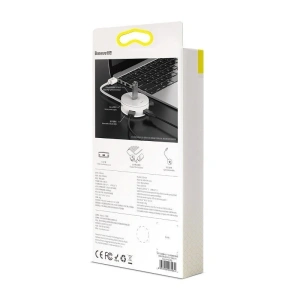 Hub 4w1 USB do USB 3.0 + 3x USB 2.0 Baseus 15cm (czarny)