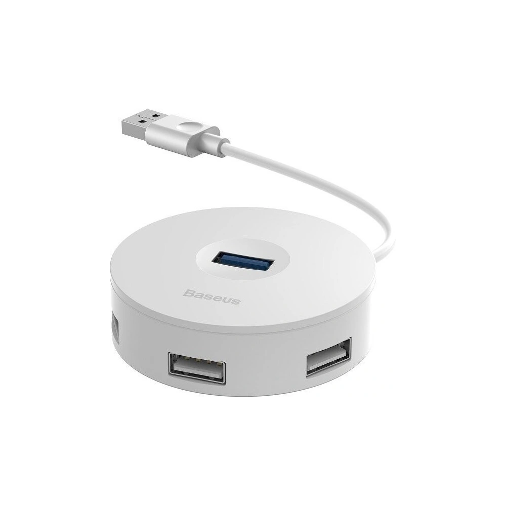 Hurtownia GSM - Hub 4w1 USB do USB 3.0 + 3x USB 2.0 Baseus 15cm (bílý) - BSU362WHT - {ean13} - Hurt