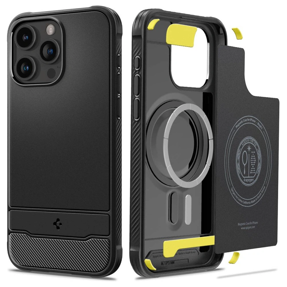 Hurtownia GSM - Case Spigen Rugged Armor Mag MagSafe Apple iPhone 15 Pro Matt Schwarz - SPN3018 - {ean13} - Hurt
