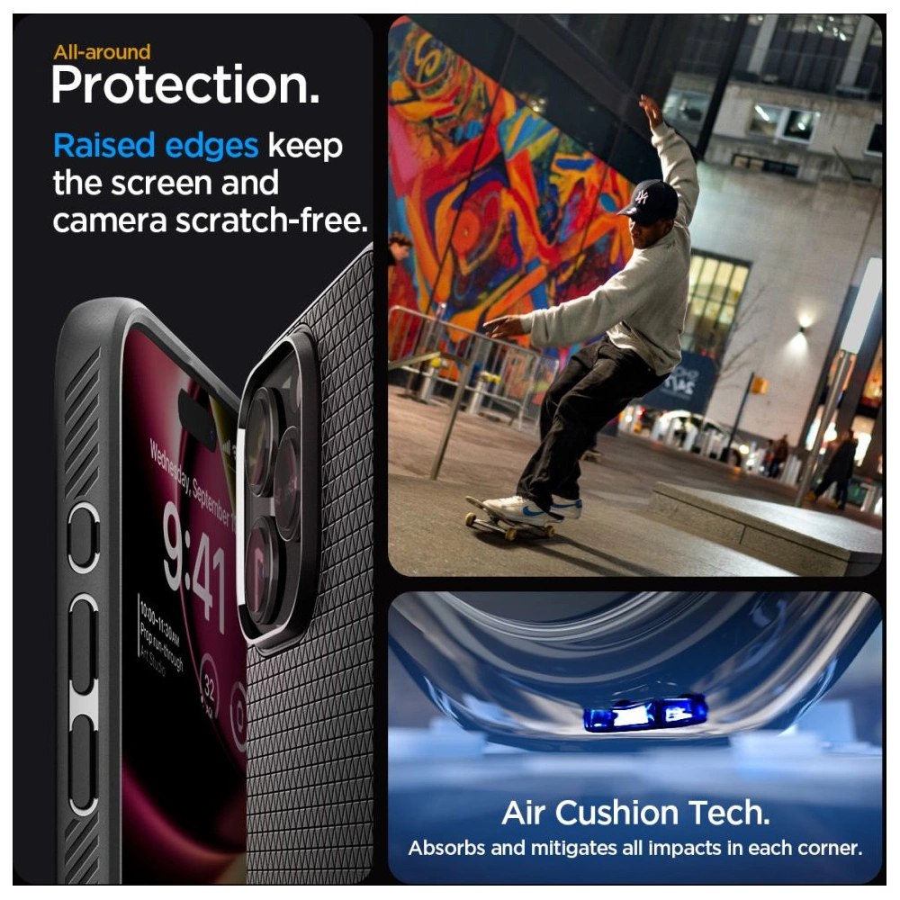 Hurtownia GSM - Etui Spigen Liquid Air Apple iPhone 15 Pro Matná Černá - SPN3019 - {ean13} - Hurt