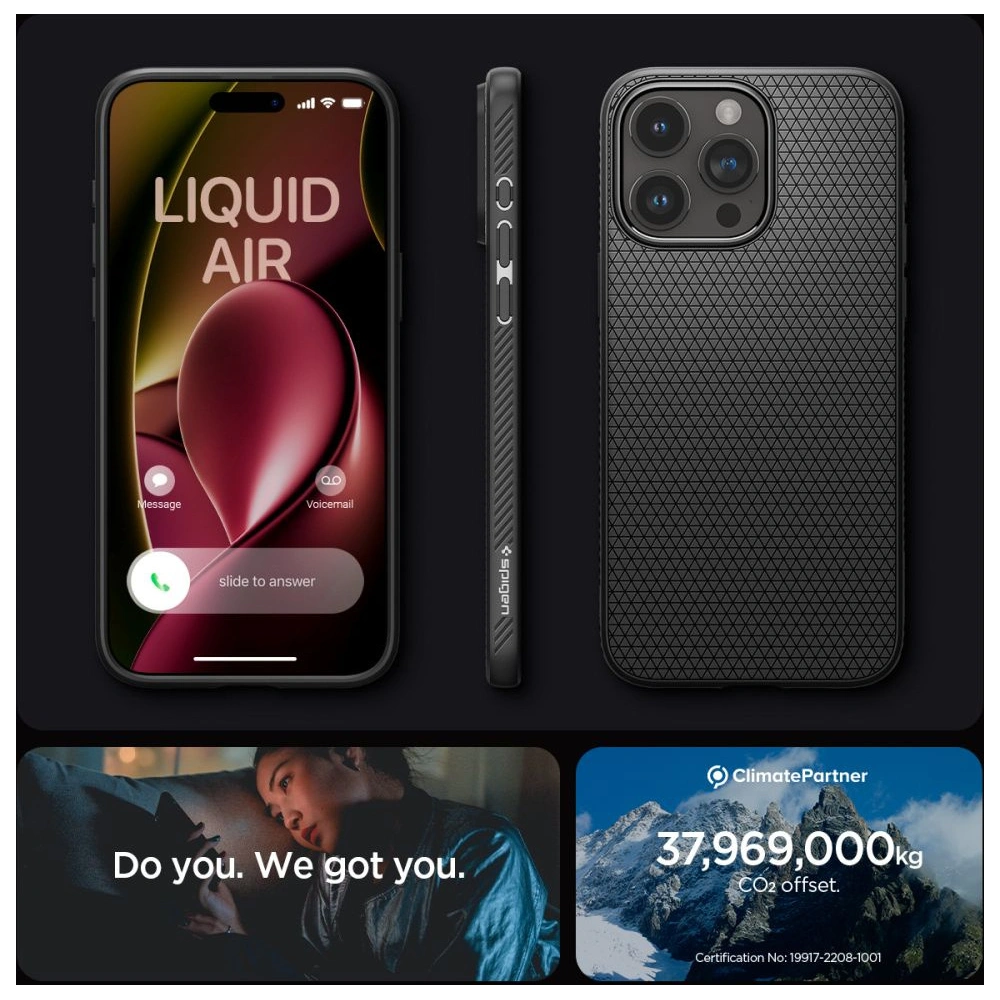 Hurtownia GSM - Etui Spigen Liquid Air Apple iPhone 15 Pro Matná Černá - SPN3019 - {ean13} - Hurt